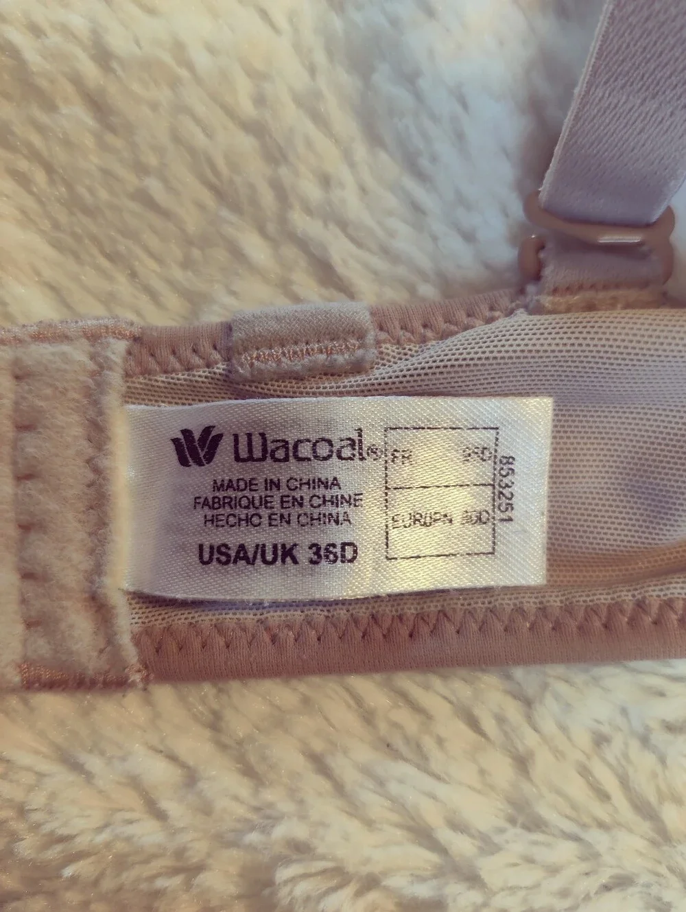 Wacoal Smooth Complexion Spacer Contour Bra 36D Nude Beige Mesh T Shirt 853251